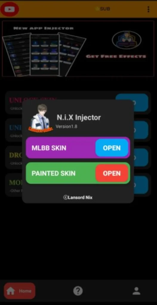 nix injector skins